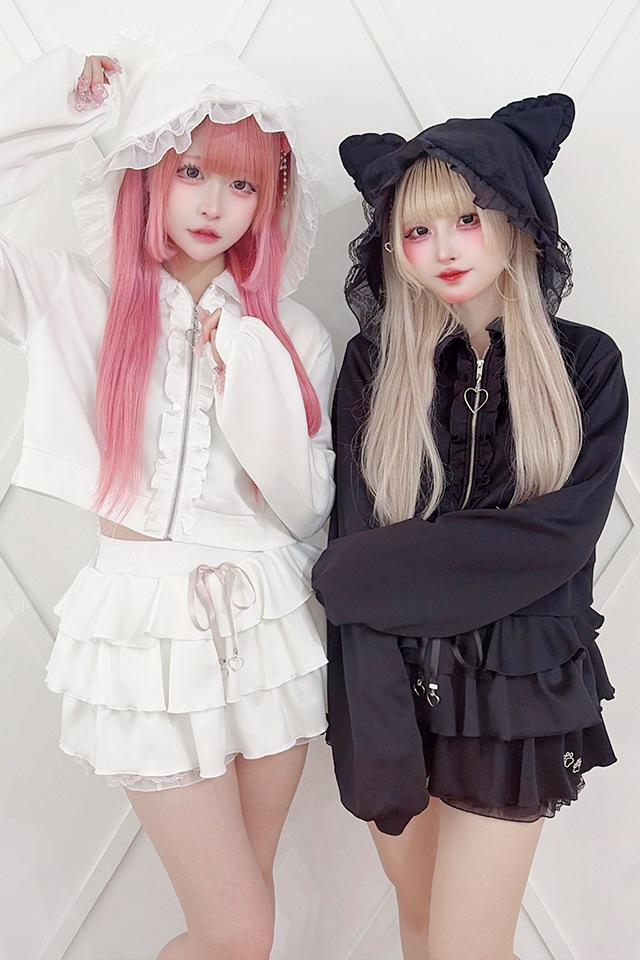 Princess Melody】ねこみみパーカーセットアップ - ブラック size-F