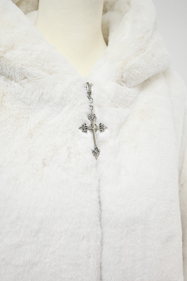 MA*RS】クロス刺繍ファーブルゾン - ホワイト size-F | 地雷系・量産型