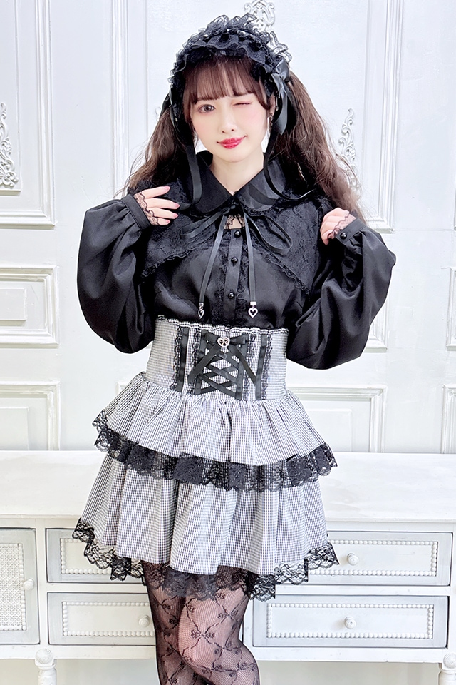 MA*RS】レース付きボレロ風ブラウス - ブラック size-F | 地雷系・量産