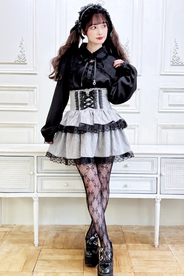 MA*RS】レース付きボレロ風ブラウス - ブラック size-F | 地雷系・量産