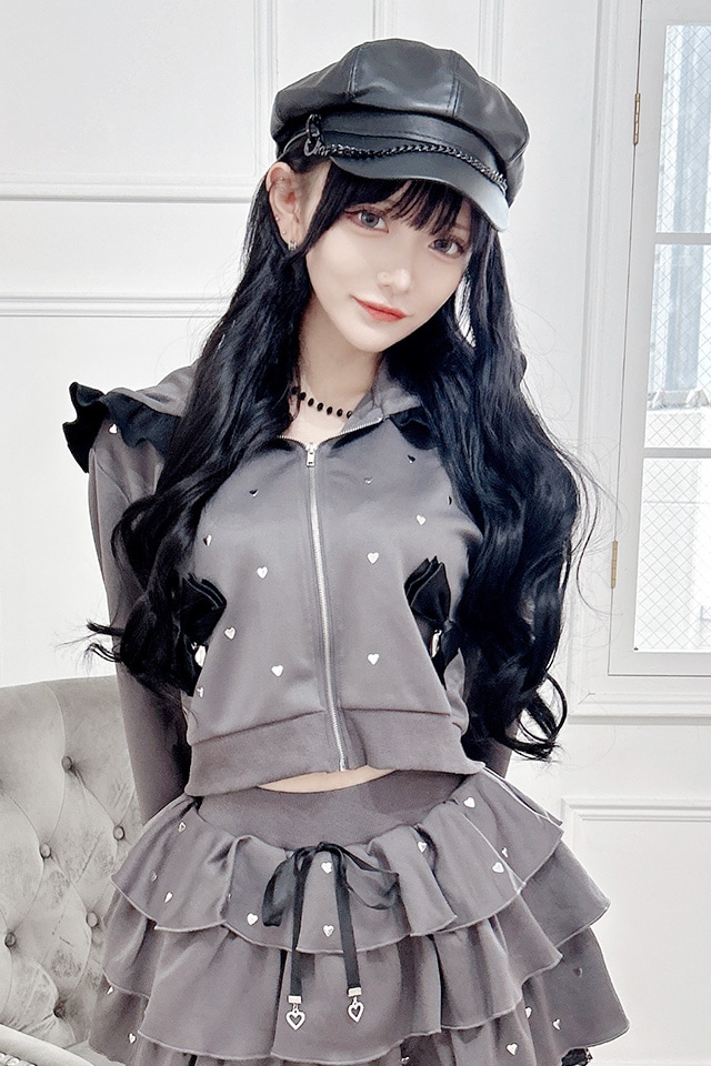 MARS☆マーズ☆パーカー、スカート、ネックレス等まとめて☆ MA*RS】オリジナル柄プリントパーカー - ホワイト size-F | 地雷