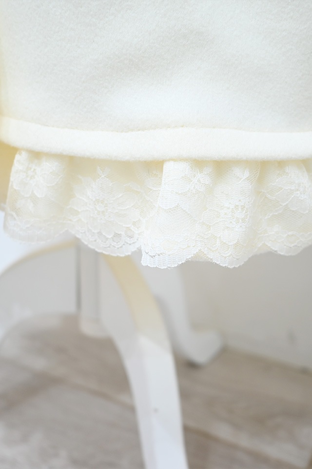 Princess Melody】りぼんタイ付きフードマキシコート - ホワイト