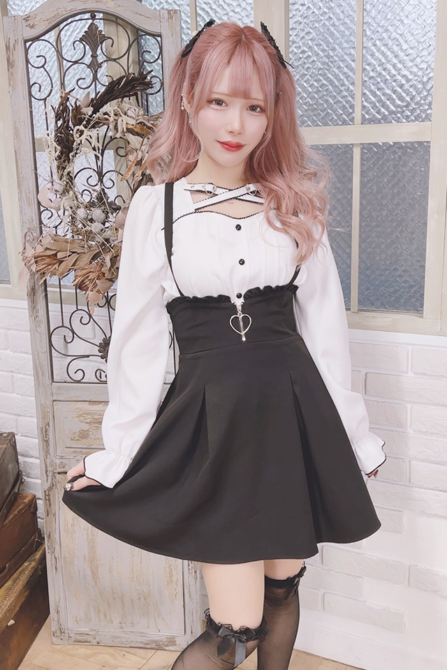 【MA*RS】ハートZIPタックフレアスカート - ブラック size-F-Ma*rs WebStore by LiLimPark