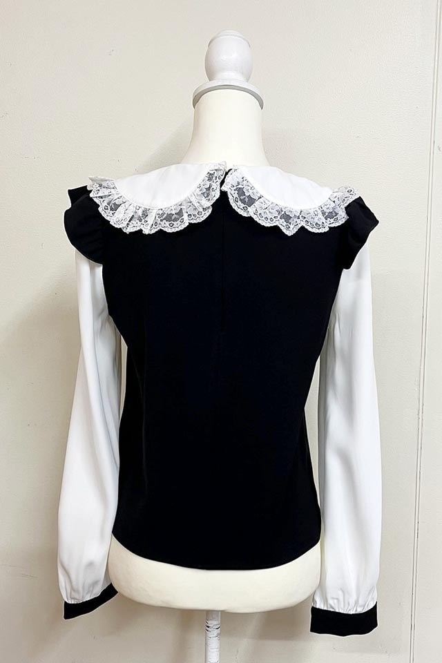 EDIT.FOR LULU - malion vintage クロシェレースブラウス　ブラック MALION Vintage for CITYSHOP / BLACK ROMANTIC｜CITYSHOP