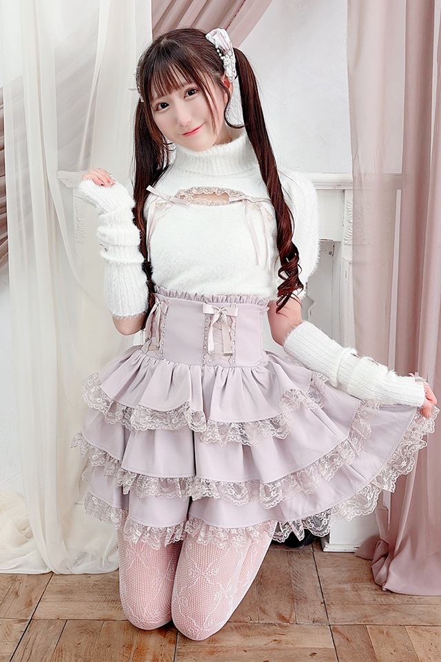 激レア限定MA✽RSマーズma*rsMA*RSma✽rsリボンレースキャミソール MA*RS】レースアップリボン3段フリルスカパン - ピンク size-F | 地雷