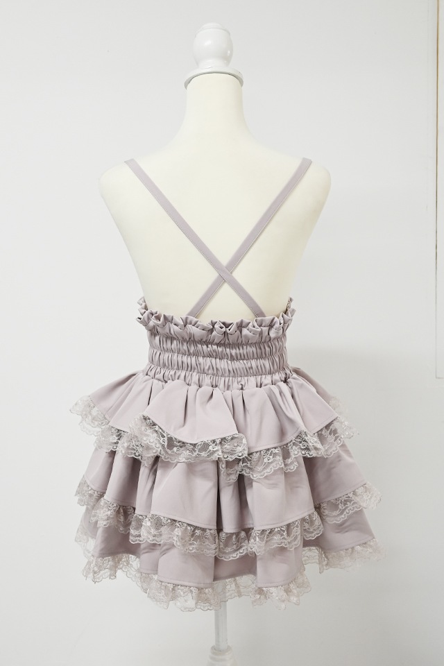 MA*RS】レースアップリボン3段フリルスカパン - ピンク size-F | 地雷