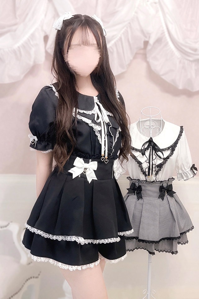 MA*RS】【もえにゃちゃんコラボ】二段フリルリボンスカパン - WHT  
