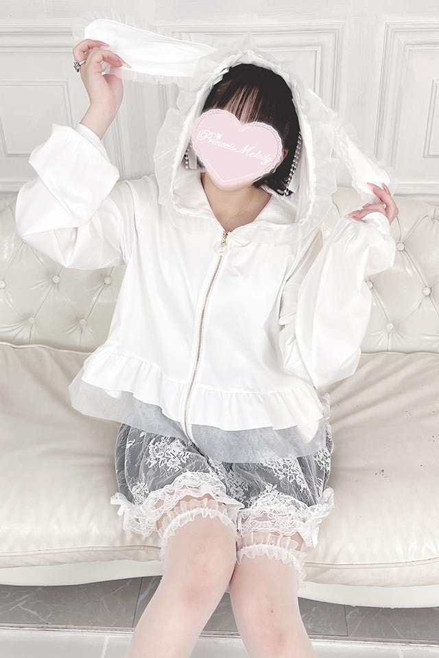 うさぎ パーカー ワンピース オフホワイトPrincess Melodyプリメロ うさぎ パーカー ワンピース オフホワイトPrincess Melodyプリメロ