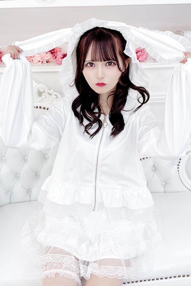 うさぎ パーカー ワンピース オフホワイトPrincess Melodyプリメロ