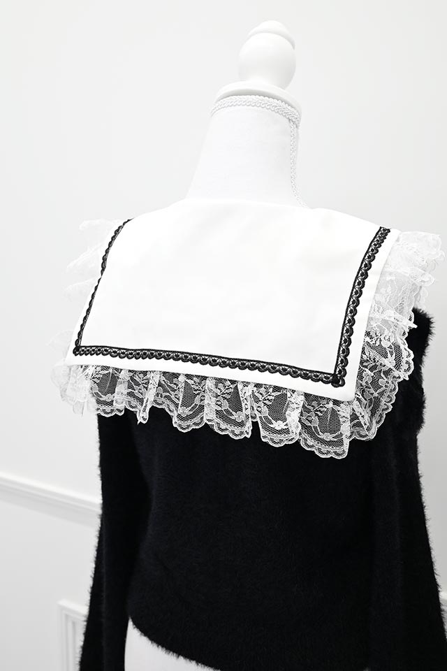 MA*RS】クロス刺繍襟ニット - ホワイト size-F | 地雷系・量産型の