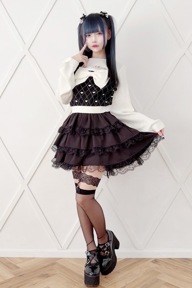 ��Princess Melody�۶������ϡ������˥åȥץ륪���С� - BLK/�ۥ磻�� size-F