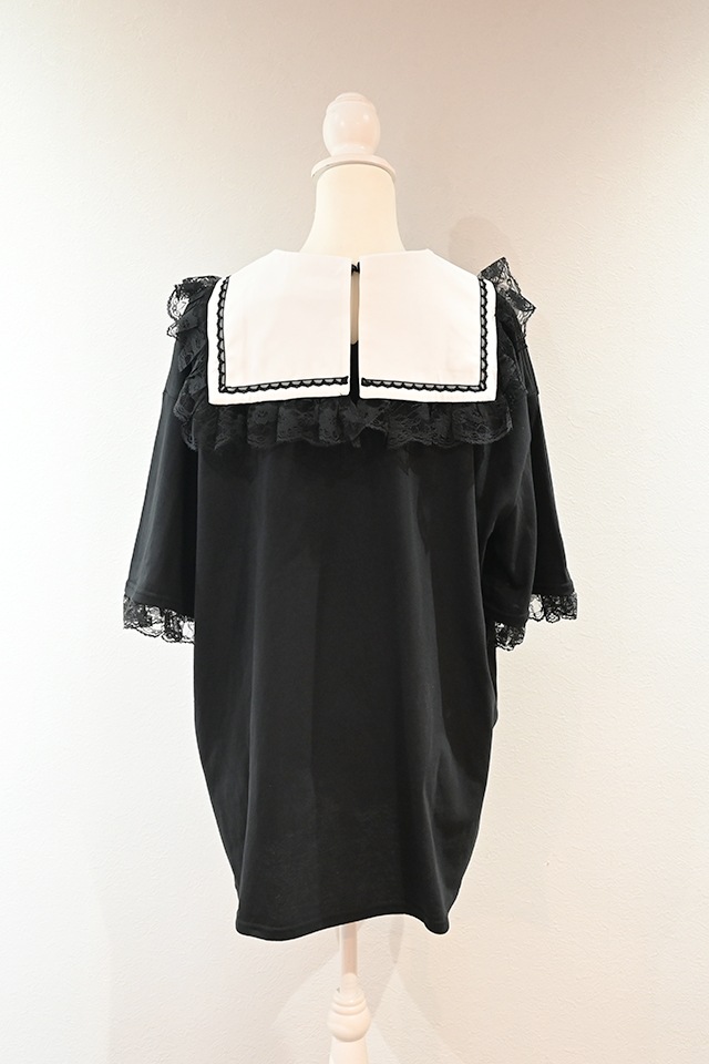 MA*RS】クロス刺繍襟ロンT - ブラック size-F | 地雷系・量産型の