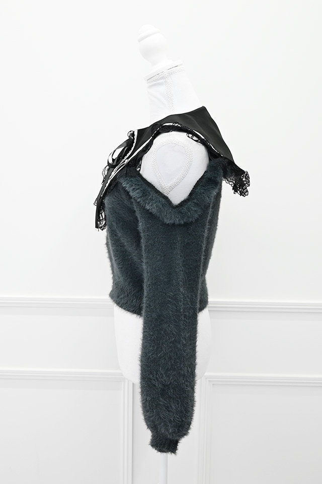 MA*RS】クロス刺繍襟ニット - グレー size-F | 地雷系・量産型の