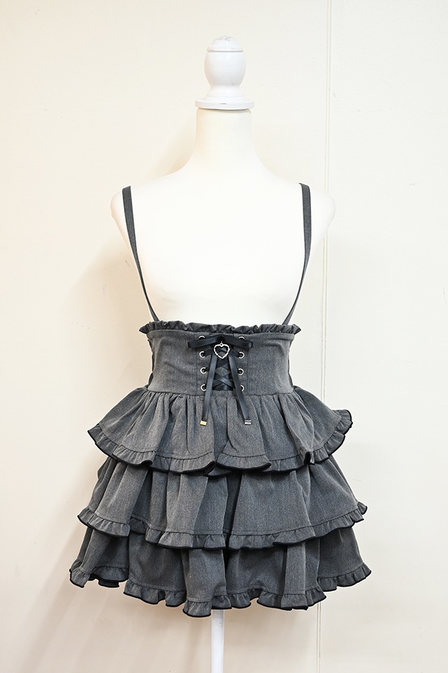MA*RS】3段メローフリルスカパン - チャコールグレー size-F | 地雷系
