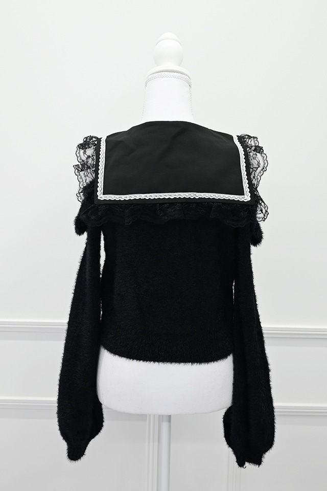 MA*RS】クロス刺繍襟ニット - ブラック size-F | 地雷系・量産型の
