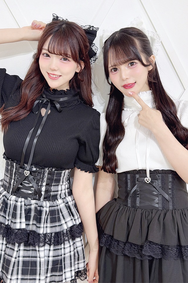 MA*RS】ワントーンハートくり抜きテレコトップス - ブラック size-F