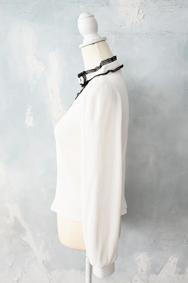 MA*RS】クロスZIPテレコトップス - ホワイト size-F | 地雷系・量産型