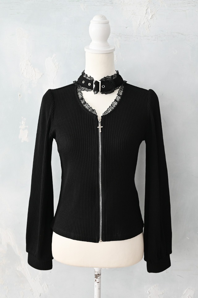 MA*RS】クロスZIPテレコトップス - ブラック size-F | 地雷系・量産型