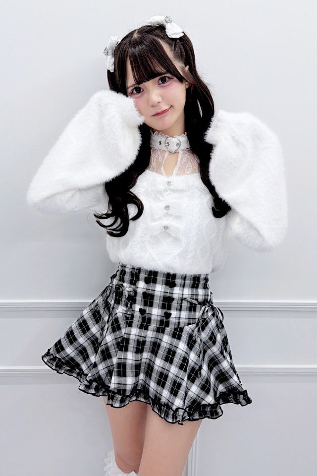 【エムズグレーシー】バルーンスリーブニット 花 リボン M 黒×白 MA*RS】ハートチョーカー付き3つリボンニット - ホワイト size-F