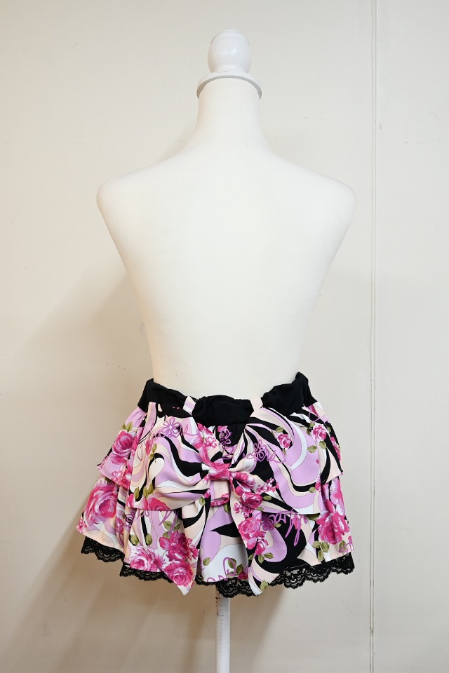 MA*RS】【通販先行販売】幾何学バラ柄スカート - ブラック size-F