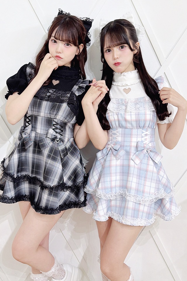 短期間出品・処分価格！美品・MSGM フリルワンピース IT42 Princess Melody】ダブルりぼんチェック柄コルセット風キャミ