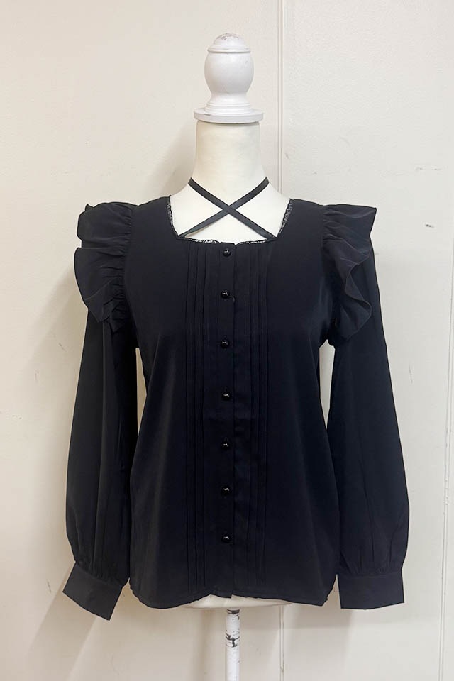 希少 MA＊RS マーズ ブラック フラワーリボンキャミソール ♡【MA*RS】肩開きサテンリボンクロスブラウス♡ - メルカリ