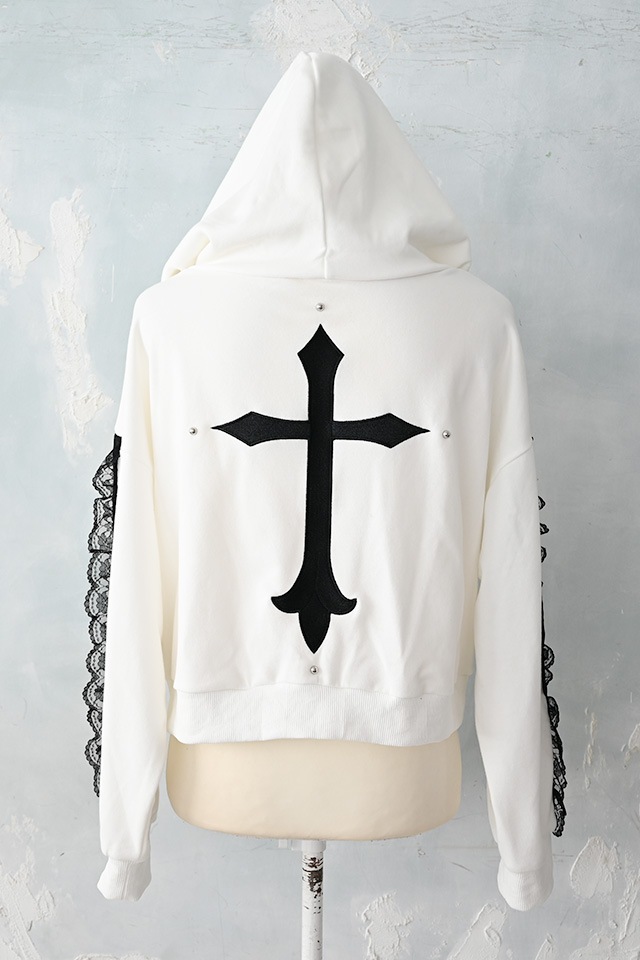 MADARANINGEN 刺繍パーカー (白) MADARANINGEN 刺繍パーカー (白) - メルカリ