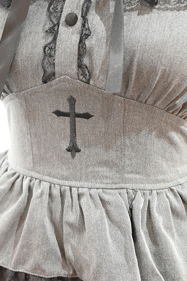 【MA*RS×TETOYちゃんコラボ】クロスリボンケープ付きコート【最終価格】 MA*RS】【2点SET】クロス刺繍ティアードセットアップ
