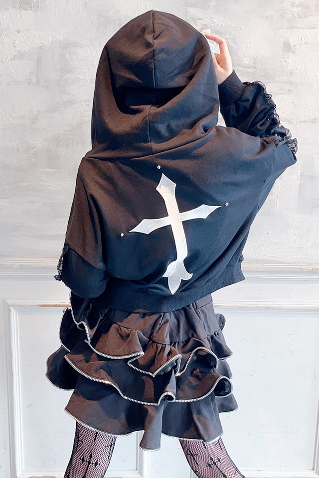 Rykさま専用です♡MA※RS♡シュガーグロス　真っ黒なハーフコート♡M Rykさま専用です♡MA※RS♡シュガーグロス 真っ黒なハーフコート♡