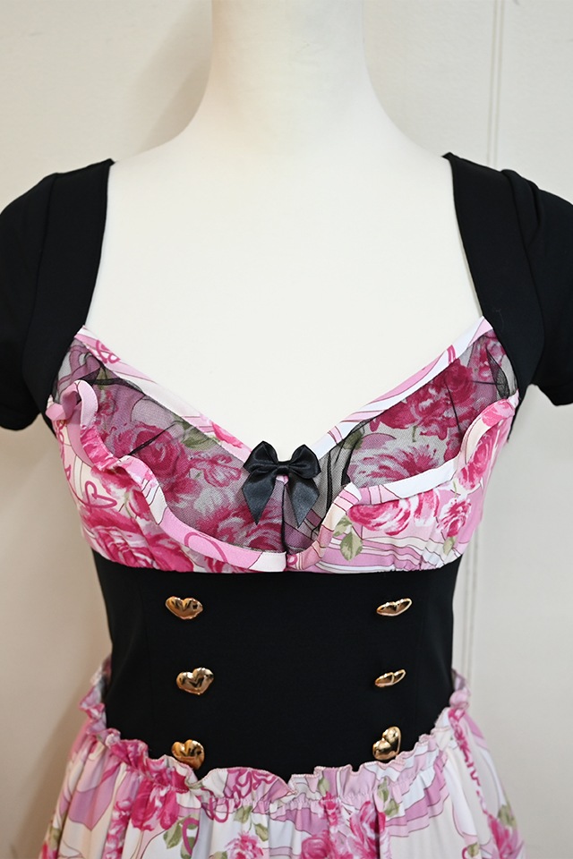 激レア★MA✽RS マーズ バラ柄キャミソール ワンピース♡美品♡ 激レア☆MA✽RS マーズ バラ柄キャミソール ワンピース♡美品♡ S