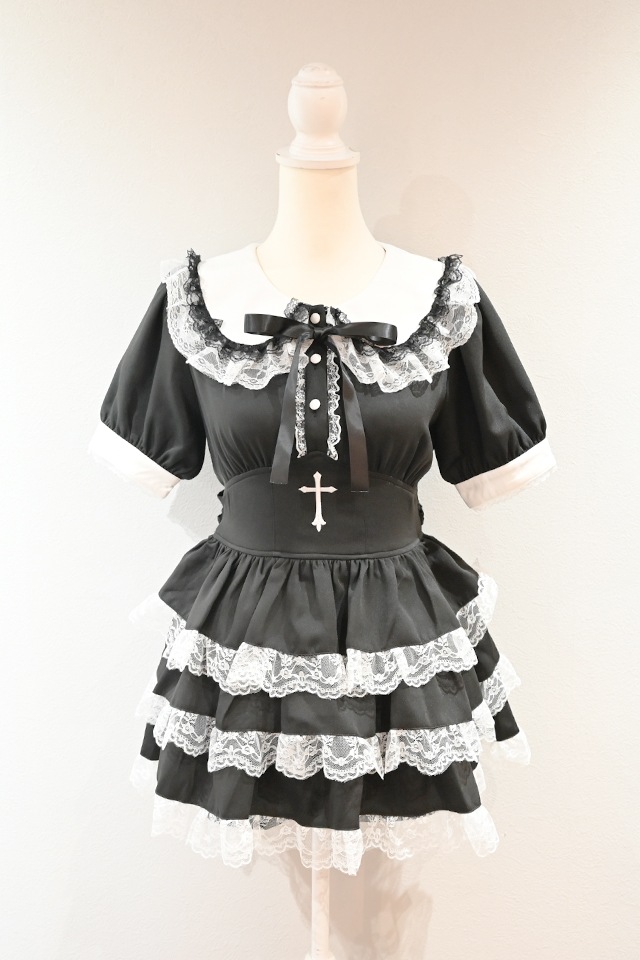 MA*RS】【2点SET】クロス刺繍ティアードセットアップ - BLK/BLK size