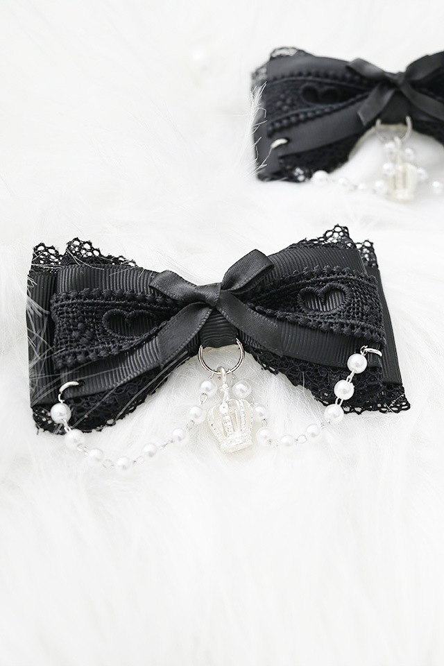 Princess Melody】クラウン×ハートレースりぼんクリップ 2個SET