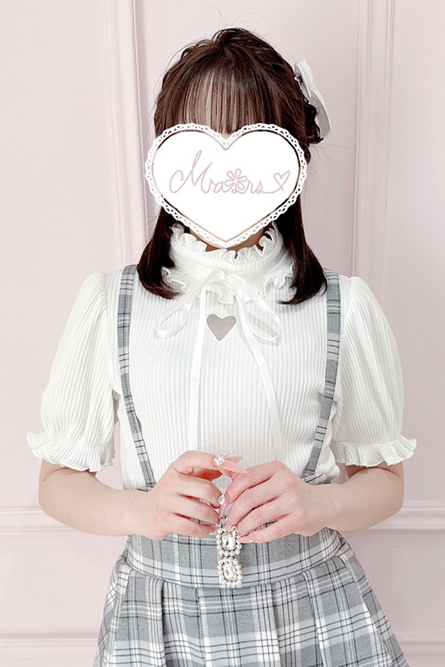 MA*RS】ワントーンハートくり抜きテレコトップス - ホワイト size-F