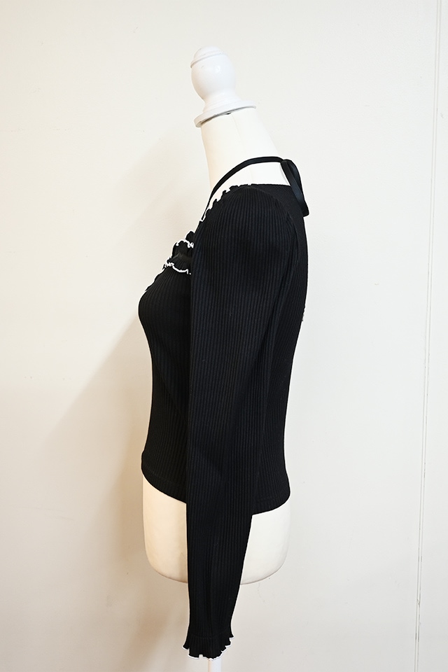 MA*RS】フリルリボンテレコトップス - BLK/BLK size-F | 地雷系・量産