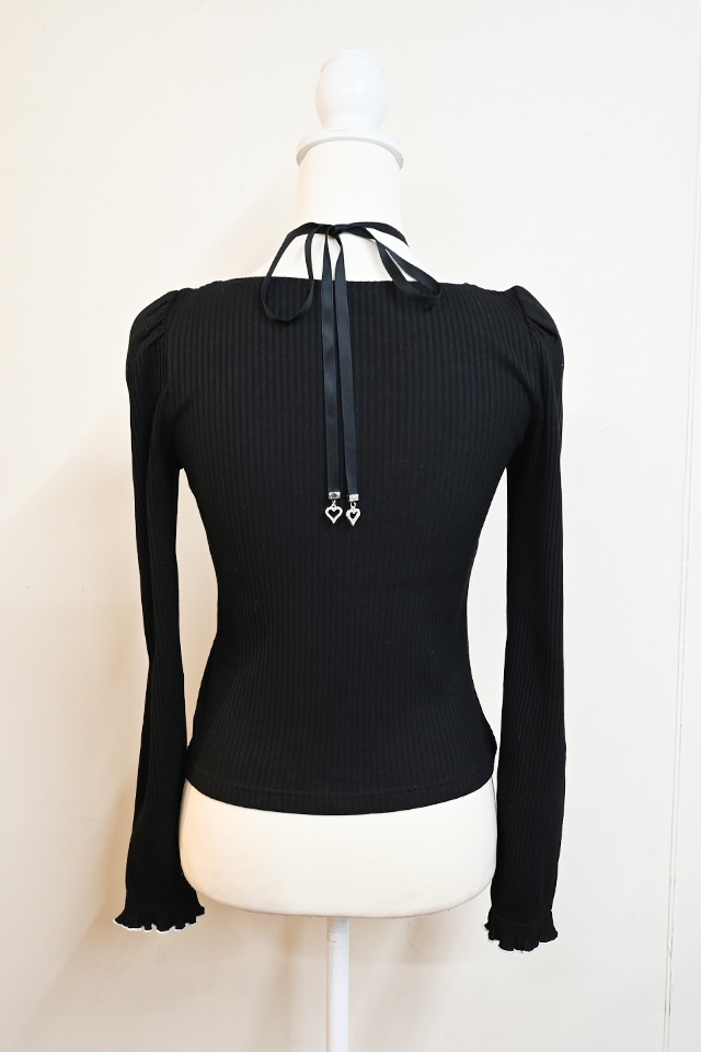 MA*RS】フリルリボンテレコトップス - BLK/BLK size-F | 地雷系・量産