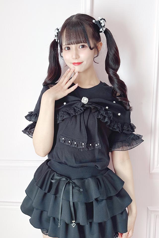 りぼん（プロフを一読ください。）】ボンマックス パンツスーツブラックピンク Princess Melody】フロントりぼんテレコトップス - ブラック
