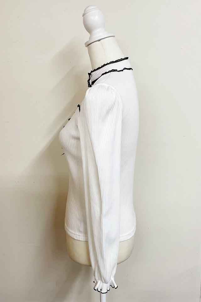 MA*RS】ハートベルト付きテレコトップス - WHT/ブラック size-F