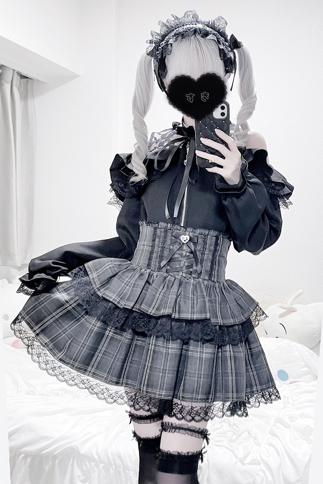 MA*RS】ハイウエストスピンドルボリュームスカパン - グレー size-F