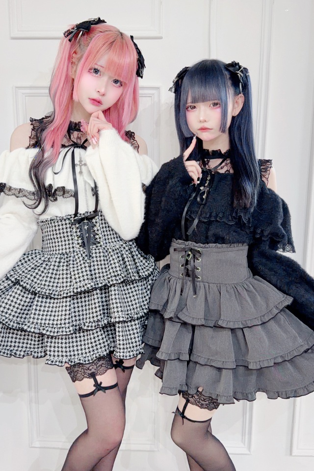 MA*RS】クロスチャーム付きオフショルニット - ブラック size-F | 地雷