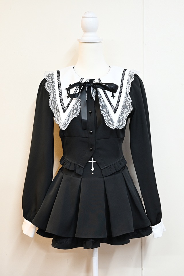 MA*RS】【2点SET】クロス刺繍短丈セットアップ - ブラック size-F