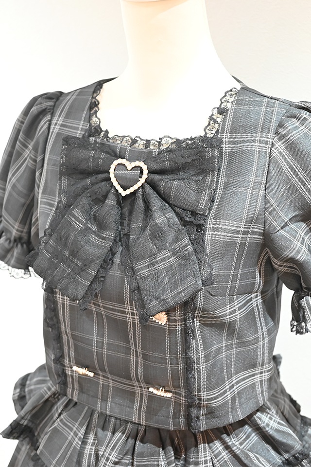 MA*RS】ハートビジュー×レースリボンジャケットセットアップ - BLK MA*RS】ハートビジュー×レースリボンジャケットセットアップ - BLK