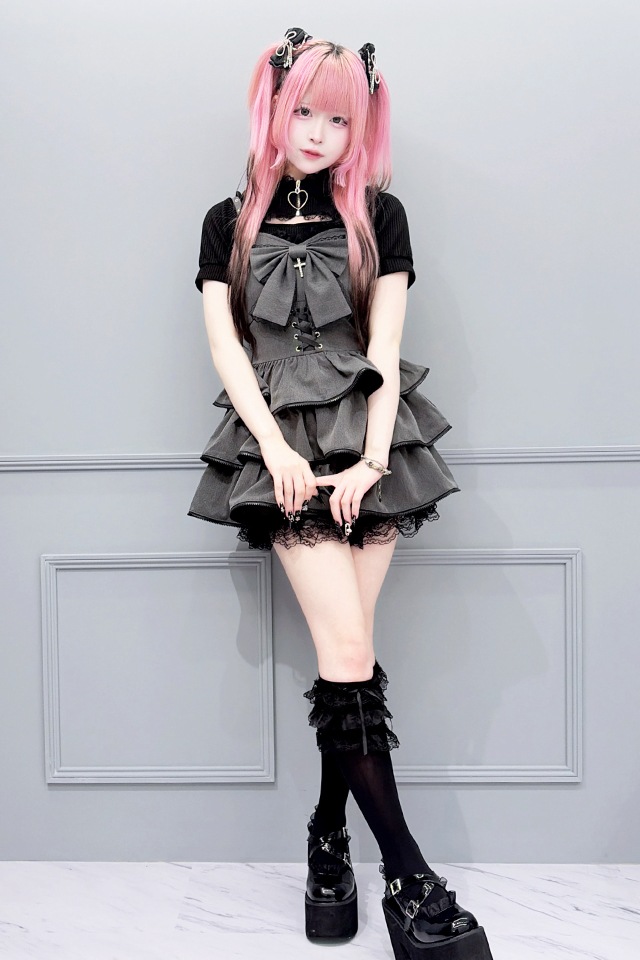 MA*RS】【2点SET】ZIPフリルキャミワンピース - グレー size-F | 地雷