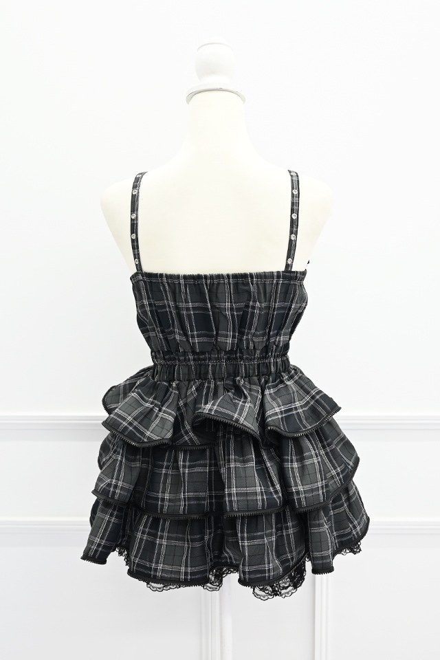 MA*RS】【2点SET】ZIPフリルキャミワンピース - BLK/ホワイト size-F