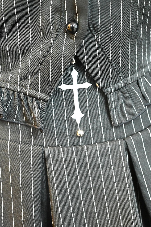 MA*RS】【通販先行販売】【2点SET】クロス刺繍短丈セットアップ - BLK