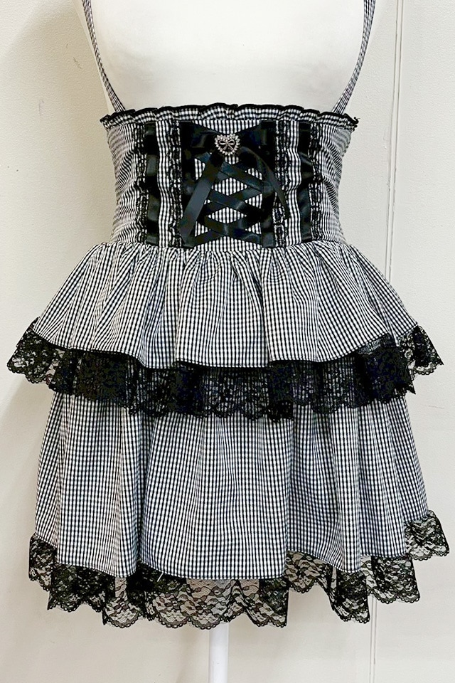 MA*RS】ハイウエストスピンドルボリュームスカパン - WHT