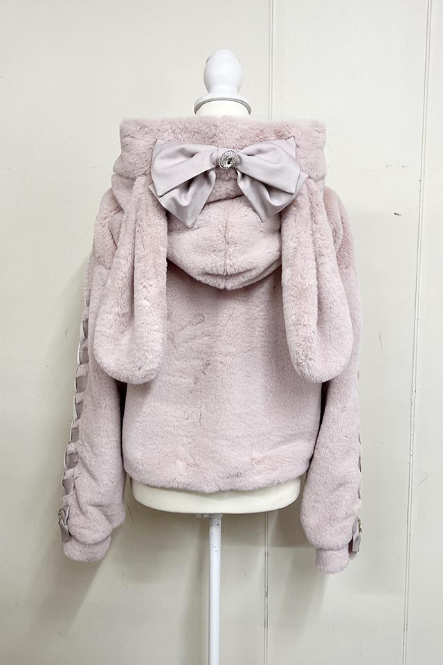 Princess Melody】りぼん付きフードうさみみファ-コート 