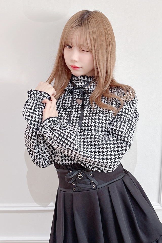 MARS ハートくり抜きトップス MA*RS】ワントーンハートくり抜きテレコトップス - BLK/BLK size-F