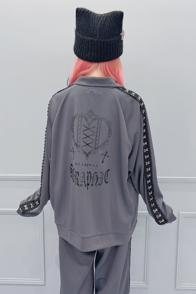 MA*RS】レースホックトラックジャージ - チャコールグレー size-F