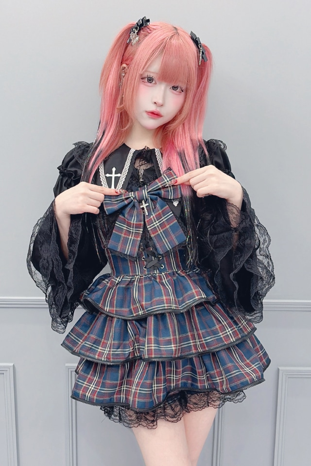 MA*RS】【2点SET】ZIPフリルキャミワンピース - BLK/RED size-F | 地雷