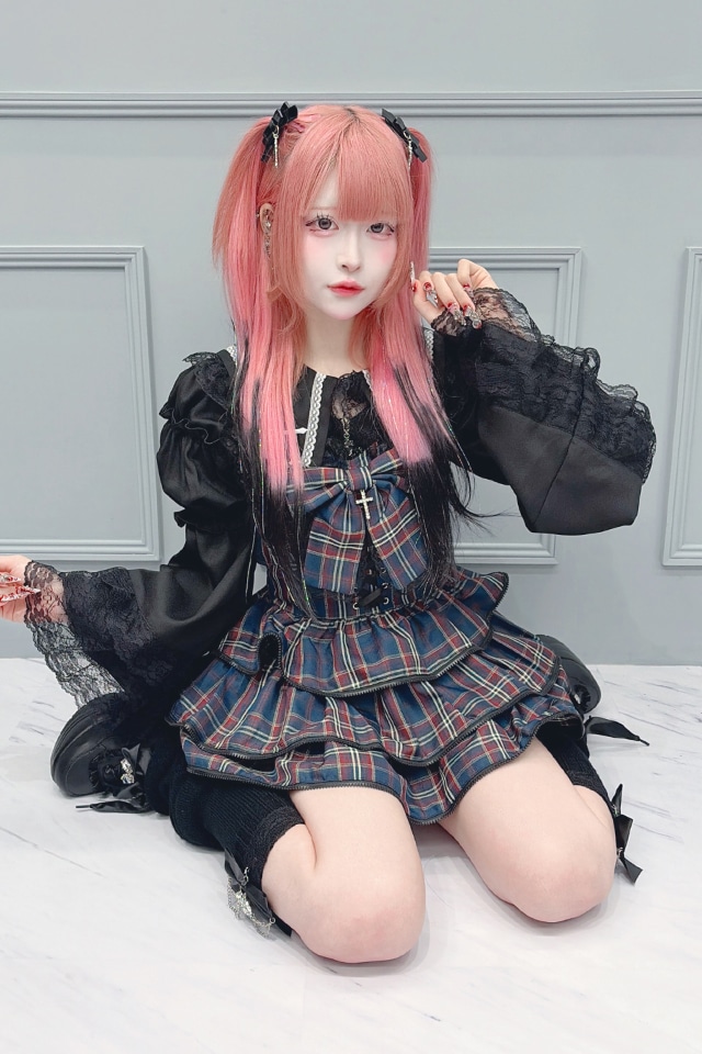 MA*RS】【2点SET】ZIPフリルキャミワンピース - BLK/RED size-F | 地雷